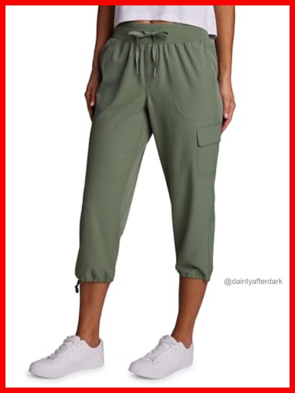 RBX Women's Cargo Capri Pants 22" Inseam Quick Dry High Rise Cropped